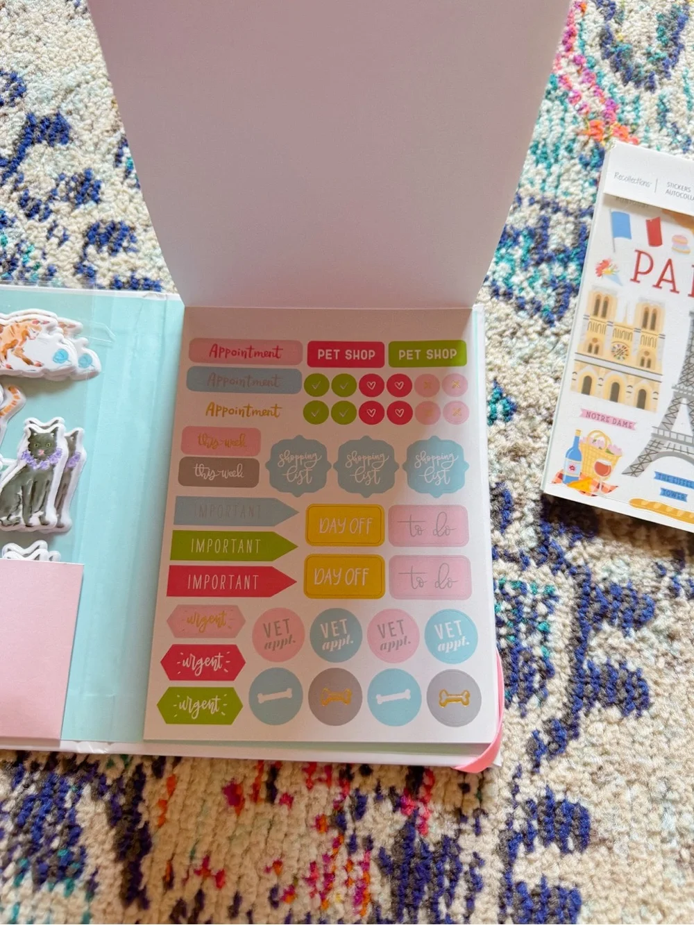 The Oui Oui Bundle – Stickers Highlighters Cat & Paris Theme
